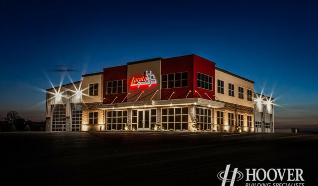 outdoor lighting on newly constructed buildings