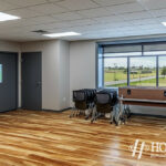 newly built wooden floors and office space