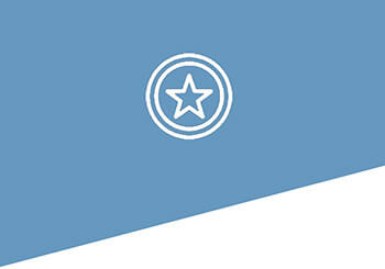 star with circle outline on a light blue background