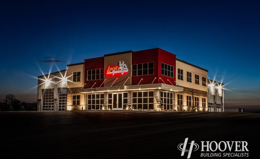 outdoor lighting on newly constructed buildings